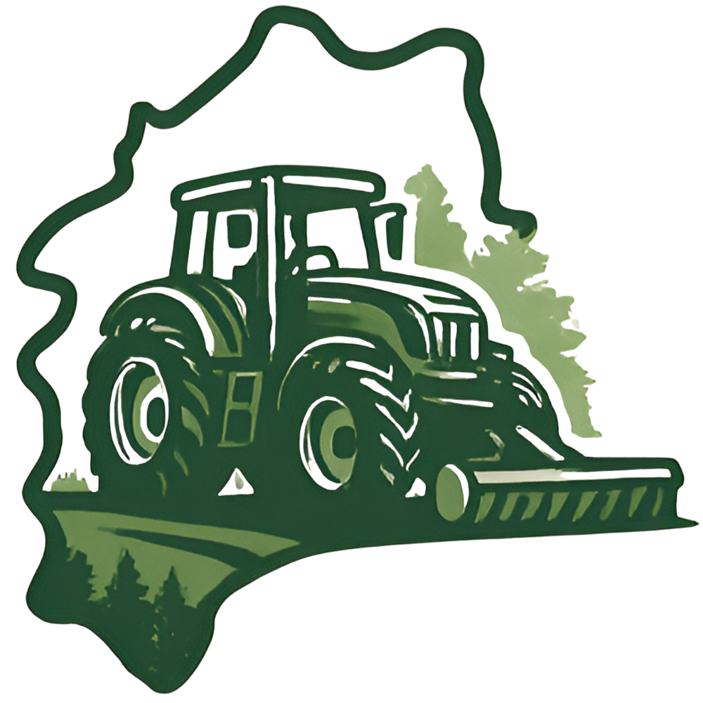 Das Logo von Lohnunternehmen Peter Norheimer. Zeigt den Unternehmensnamen und eine stilisierten Hirsch.